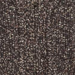 Pre Owned Yves Saint Laurent Brown Wool Knit Sleeveless Jacket XL