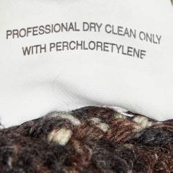 Pre Owned Yves Saint Laurent Brown Wool Knit Sleeveless Jacket XL