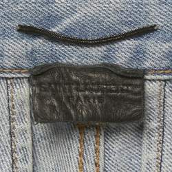 Pre Owned Saint Laurent Paris Blue Faded Denim Skinny Jeans M Waist 28"