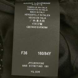 Pre Owned Saint Laurent Black Sequin Tweed Blazer S