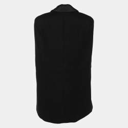 Pre Owned Saint Laurent Black Wool Tuxedo Cape S