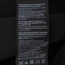 Pre Owned Saint Laurent Black Wool Tuxedo Cape S