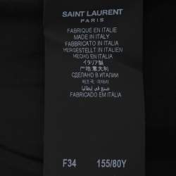 Pre Owned Saint Laurent Black Wool Tuxedo Cape S