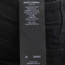 Pre Owned Saint Laurent Black Denim Shorts XS