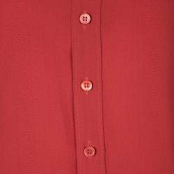 مملوكة مسبقًا Saint Laurent Paris Red Silk Long Sleeve Shirt M