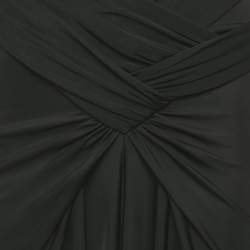 Pre Owned تنورة سان لوران ماكسي متدفقة جيرسي سوداء مقاس صغير