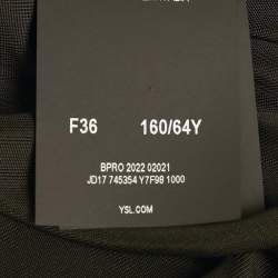 Pre Owned تنورة سان لوران ماكسي متدفقة جيرسي سوداء مقاس صغير