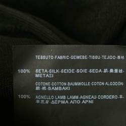 Pre Owned Saint Laurent Paris Black Stud Silk Knit T-Shirt S