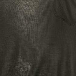 Pre Owned Saint Laurent Paris Black Stud Silk Knit T-Shirt S