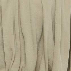 Pre Owned Saint Laurent Paris Beige Draped Jersey Crop Top S