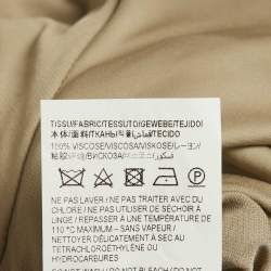 Pre Owned Saint Laurent Paris Beige Draped Jersey Crop Top S