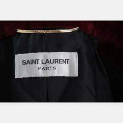 Pre Owned Saint Laurent Paris Embroidered Velvet Blazer Size S