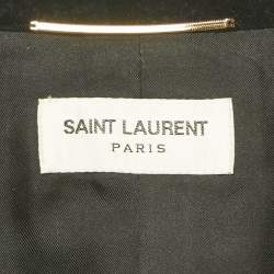 Pre Owned Saint Laurent Paris Navy Blue Velvet Blazer S