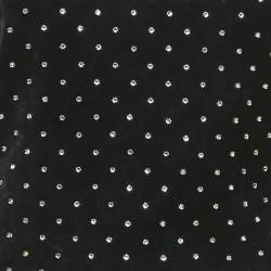 Pre Owned Saint Laurent Paris Black Crystal Embellished Velvet Turtleneck Bodysuit M