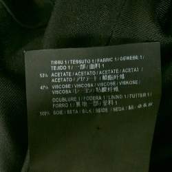 Pre Owned Saint Laurent Paris Black Crepe Drape Detail Playsuit S