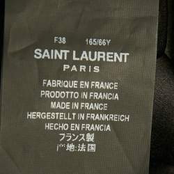 Pre Owned Saint Laurent Black Silk Tiered Ruffle Mini Skirt M