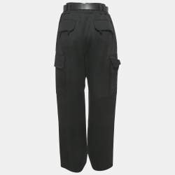 Pre Owned Saint Laurent Black Cotton Cargo Pants M Waist 30"