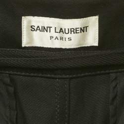 Pre Owned Saint Laurent Black Cotton Cargo Pants M Waist 30"