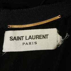 Pre Owned Saint Laurent Black Chiffon Cut-Out Midi Dress S