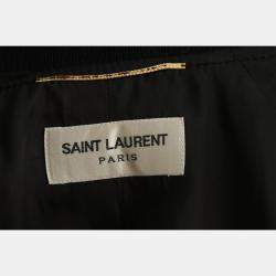 Pre Owned Saint Laurent Paris King of Beasts Baseball Jacket
