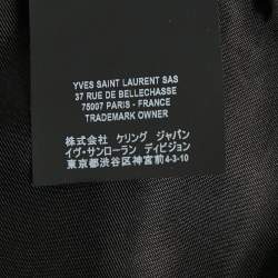 Pre Owned Saint Laurent Paris Black Suede Buckle Detail Mini Skirt S 