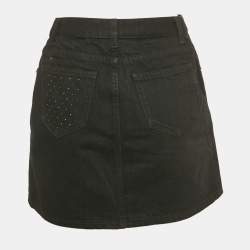 Pre Owned Saint Laurent Denim Mini Skirt M