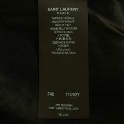 Pre Owned Saint Laurent Paris Brown Leather Jacket M