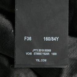 Pre Owned Saint Laurent Paris Black Embellished Velvet Bomber Jacket S