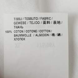 Pre Owned Saint Laurent White Logo Print Jersey T-Shirt XL