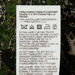 Pre Owned Saint Laurent Paris Green Paisley Print Silk Sheer Maxi Dress M