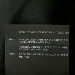 مملوكة مسبقًا تنورة سان لوران باريس ميني جلد أسود بسحاب تفصيل مقاس صغير (سمول)