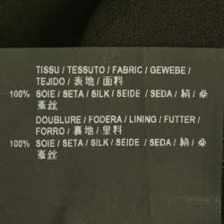 مملوكة مسبقًا فستان سان لوران باريس متوسط الطول حرير نقشة حيوانات أسود / بني مقاس وسط (ميديوم)