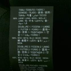 Pre Owned Saint Laurent Paris Black Wool Rhinestone Detail Scallop Playsuit S