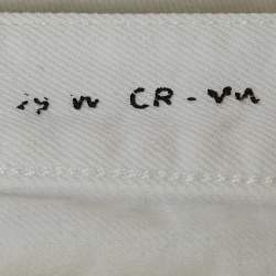 مملوكة مسبقًا Saint Laurent White Denim Straight Fit Jeans S/Waist 25"