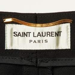 Pre Owned Saint Laurent Paris Black Wool Shorts M