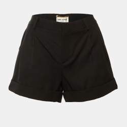 Pre Owned Saint Laurent Paris Black Wool Shorts M