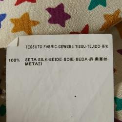 Pre Owned Saint Laurent Paris Printed Silk Button Up Blouse XL