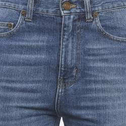 مملوكة مسبقًا بنطلون جينز سان لوران باريس دنيم أزرق مستقيم - مقاس صغير الخصر 27"