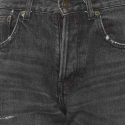Pre Owned Saint Laurent Paris Grey High Rise Jeans S/Waist 27"