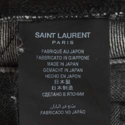 Pre Owned Saint Laurent Paris Grey High Rise Jeans S/Waist 27"
