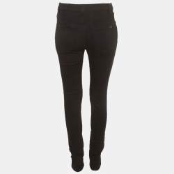 مملوكة مسبقًا بنطلون جينز سان لوران باريس دينم أسود بقصة عادية مقاس صغير - الخصر 31"