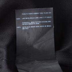 Pre Owned Saint Laurent Black Wool Asymetric Sleeveless Dress M