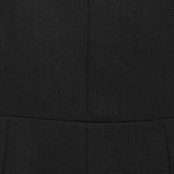 Pre Owned Saint Laurent Black Wool Asymetric Sleeveless Dress M