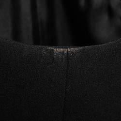 Pre Owned Saint Laurent Black Wool Asymetric Sleeveless Dress M