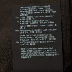 Pre Owned Saint Laurent Black Leather Mid Rise Pants M