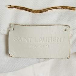 مملوكة مسبقًا Saint Laurent White Denim Straight Fit Jeans S/Waist 26"
