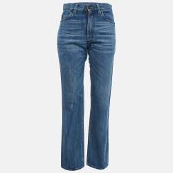 Pre Owned Saint Laurent Paris Blue Denim Straight Fit Jeans S/Waist 28"