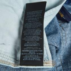 Pre Owned بنطلون جينز سان لوران باريس دنيم أزرق مستقيم - مقاس صغير الخصر 27"