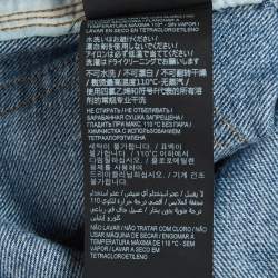 Pre Owned بنطلون جينز سان لوران باريس دنيم أزرق مستقيم - مقاس صغير الخصر 27"