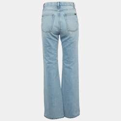 Pre Owned بنطلون جينز سان لوران باريس دينم أزرق بقصة عادية مقاس متوسط